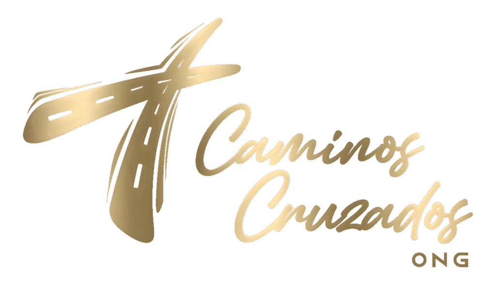 Logo dorado oficial de Caminos Cruzados ONG