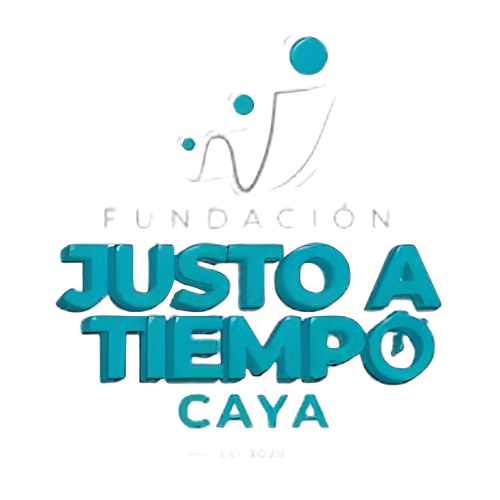 Logo de la Fundación Justo a Tiempo, aliado de Caminos Cruzados ONG en el apoyo a niños de escuelitas rurales en Colombia.